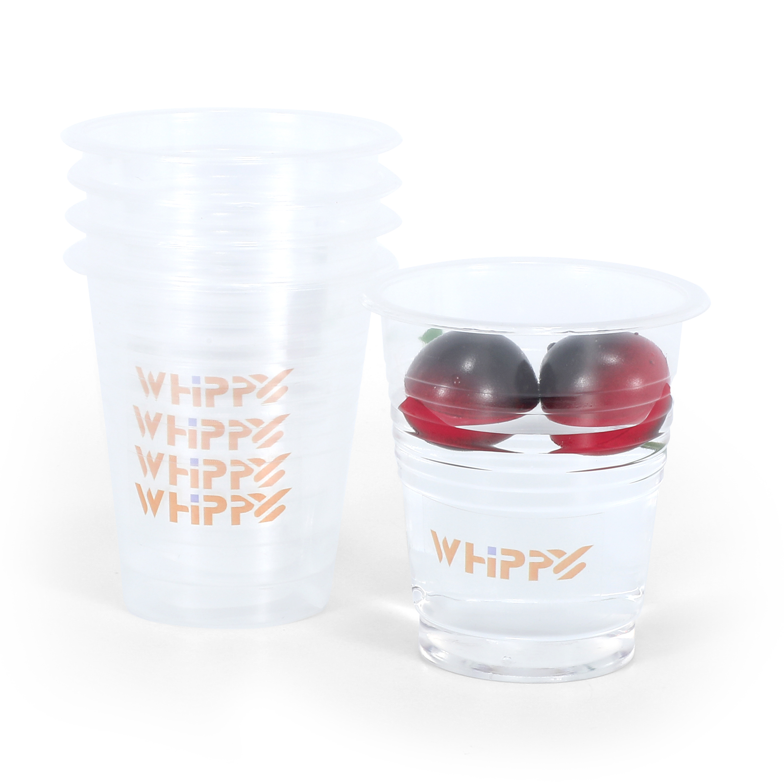 WHIPPY cups Clear Disposable Plastic Cups - Cold Party Drinking Cups